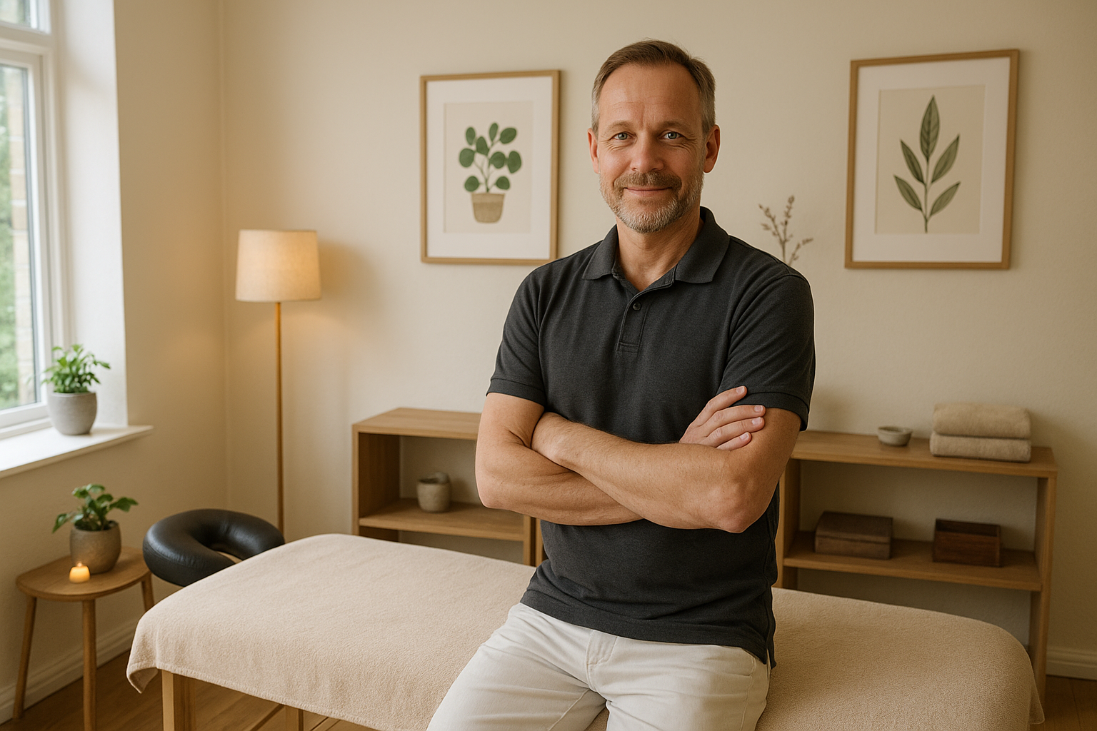 Behandler i sin gopatch klinik